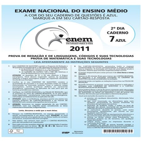 Enem 2011-07-azul-gabarito