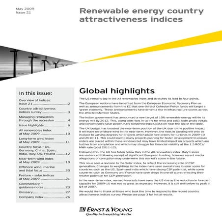 Renewable energy country attractiveness indices