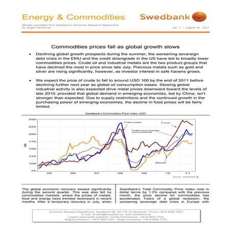 Energy & Commodities, No.7 - August 19, 2011 