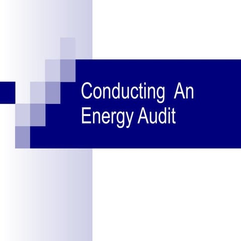 Energy audit