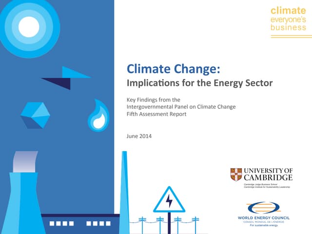 Climate Change: Implications for Energy