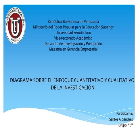 Diagrama sobre el enfoque Cuantitativo y Cualitativo de la investigación