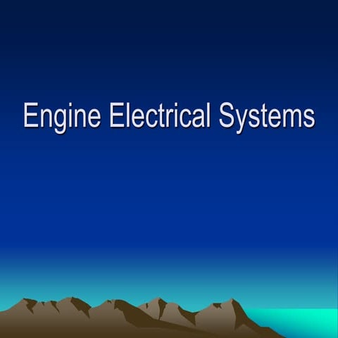 Engine electrical systems