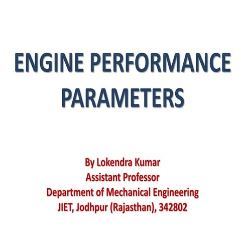I.C.Engine performance parameters
