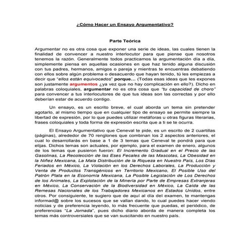 Ensayo argumentativo