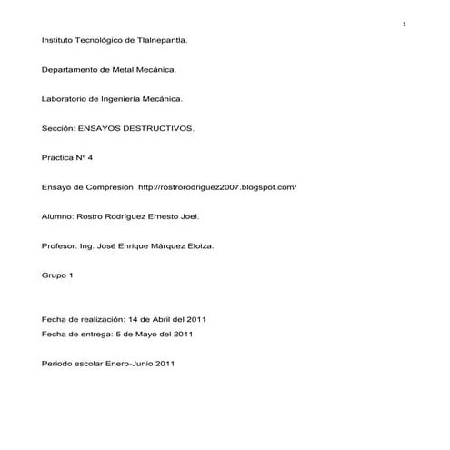 Ensayo de compresion.