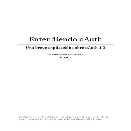 Entendiendo o auth