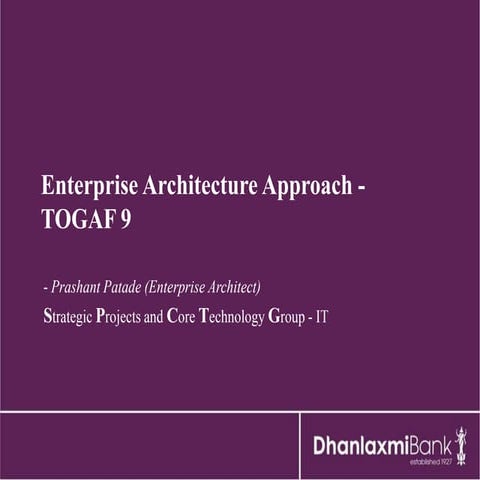 Enterprise Architecture Approach   Togaf 9