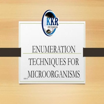 Enumeration techniques for microbes