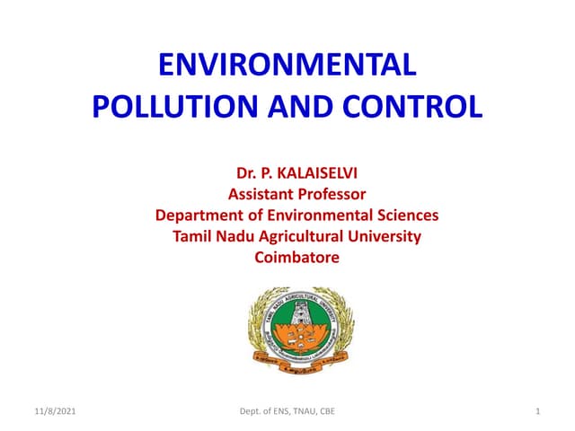 Environmental pollution