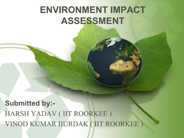 Environment impact assessment