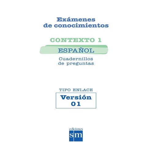 Español cuadernillo de preguntas