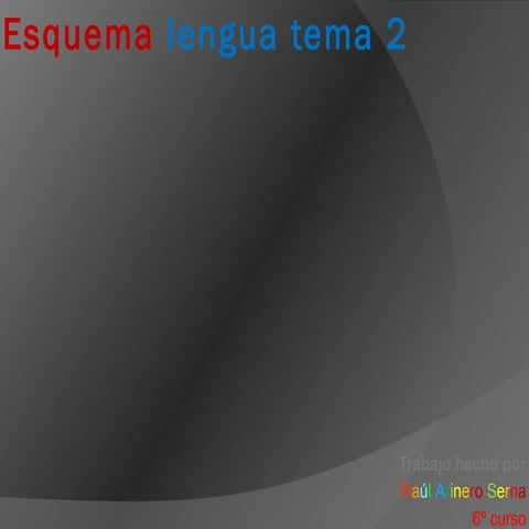 Esquema lengua tema 2