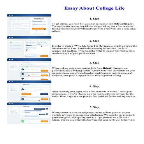 Essay About College Life. Online assignment writing service.