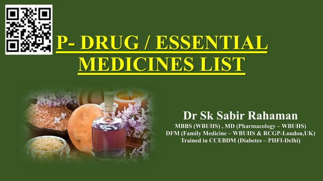 ESSENTIAL MEDICINE & P-DRUG /NLEM/PHARMACOLGY