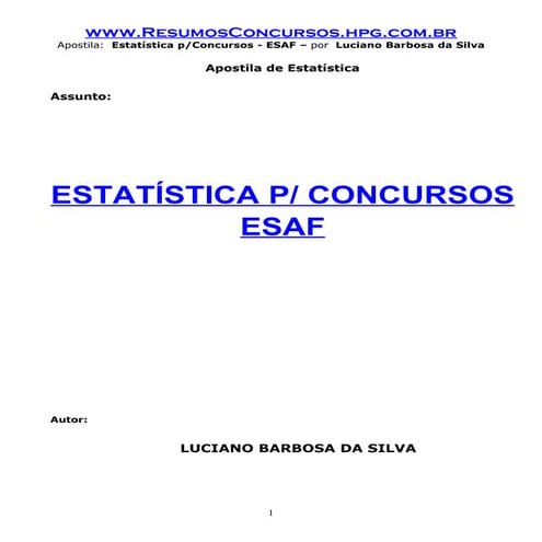 Estatistica concursos esaf
