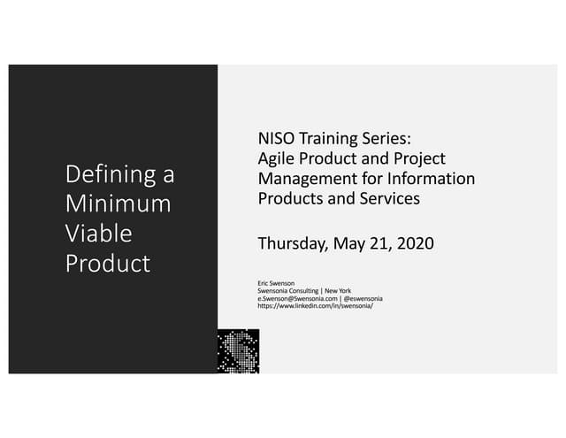 Defining a Minimum Viable Product (MVP)