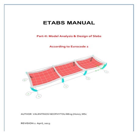 Etabs modeling  - Design of slab according to EC2