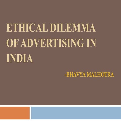 Ethical dilemma in advertising