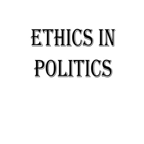 Ethics in politics 