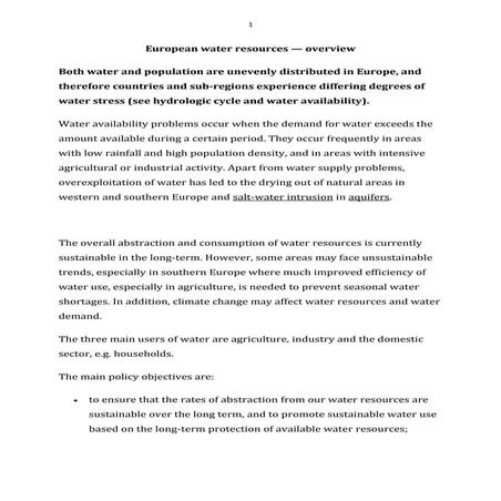 European water resources