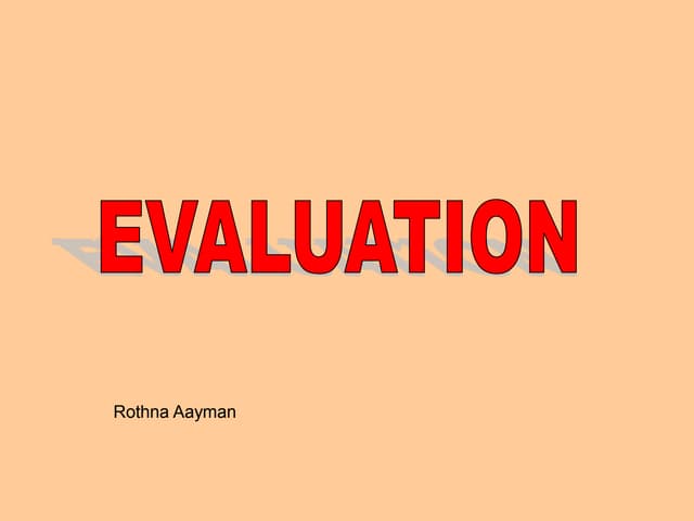 Eval presentation 1