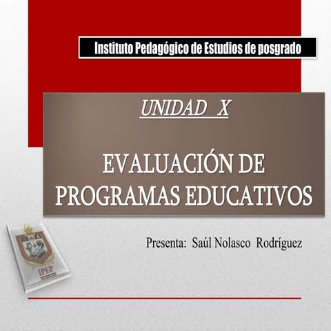 Evaluación de programas educativos
