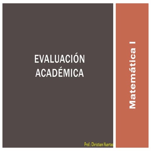 Evaluación Matemática I