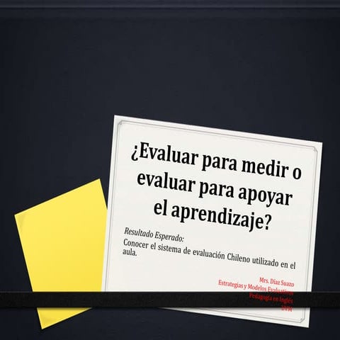 Evaluar para medir o evaluar para apoyar