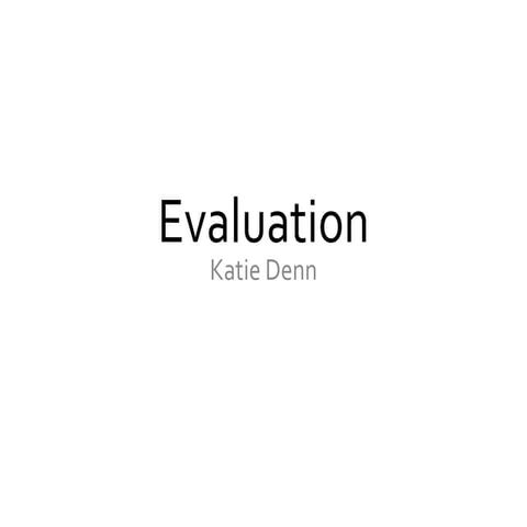 My Evaluation