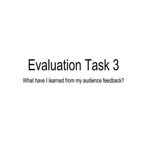 Evaluation 3