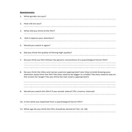 Evaluation Question 1