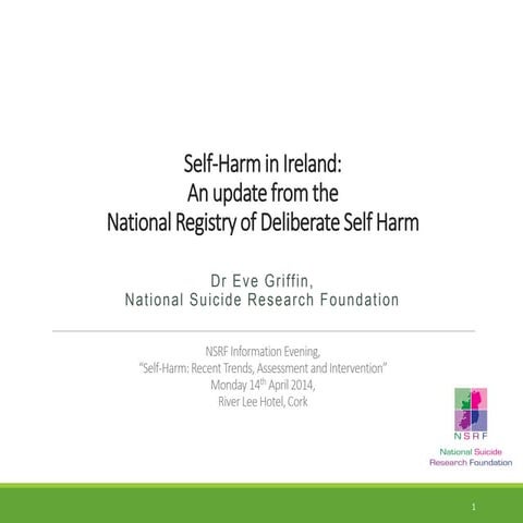 Self-Harm in Ireland: An Update from the National Registry of Deliberate Self...