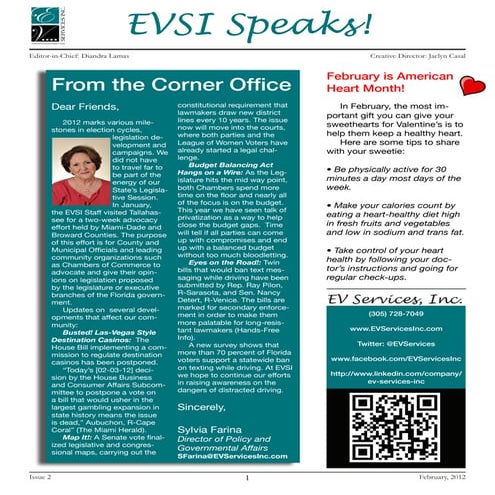 EVSI Speaks - February 2012