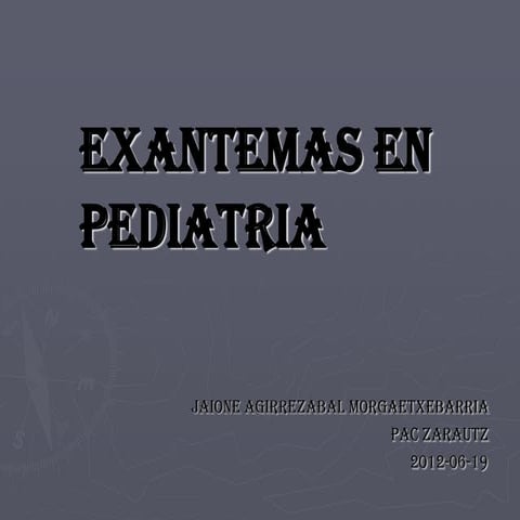 Exantemas en pediatría
