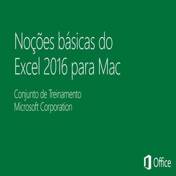 Treinamento em Excel 2016 para Mac