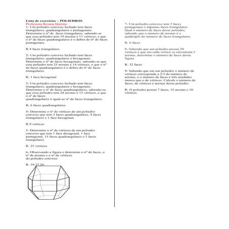 Exercicios poliedros (2)