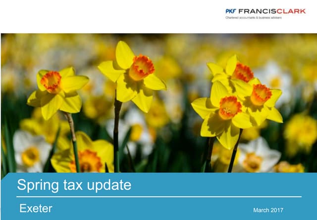 Spring Tax Update - Exeter