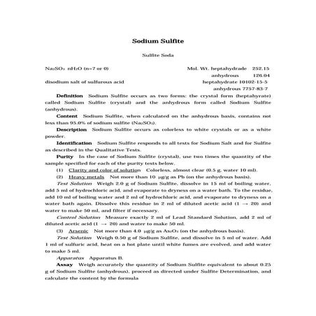 Sodium Sulfite