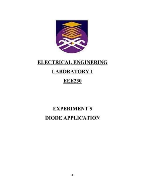 Diode Applications Experiment 5