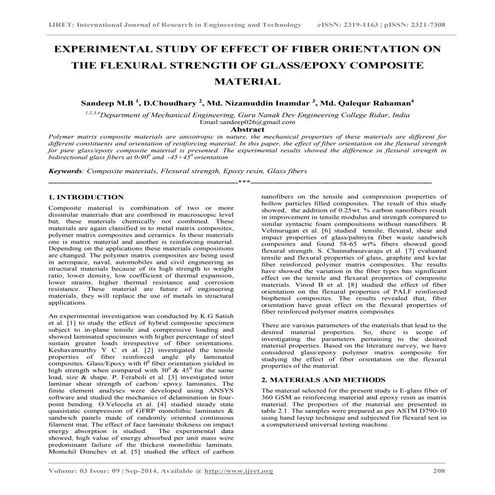 Experimental study of effect of fiber orientation on