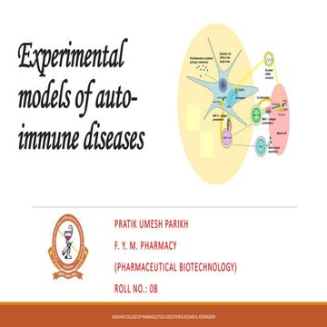 Experiment modelling of Auto-immune diseases