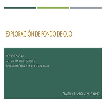 Exploración de fondo de ojo