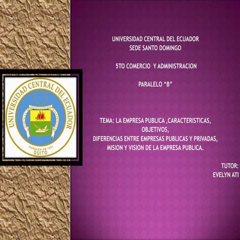 LA EMPRESA PUBLICA