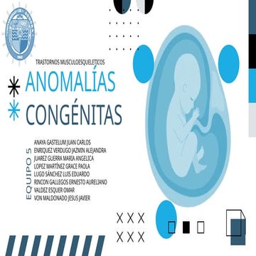 Anomalías congénitas en Traumatología y Ortopedia