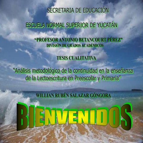 Continuidad de la enseñanza de la Lectoescritura en Preescolar y Primaria