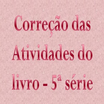 Correção 5ª serie