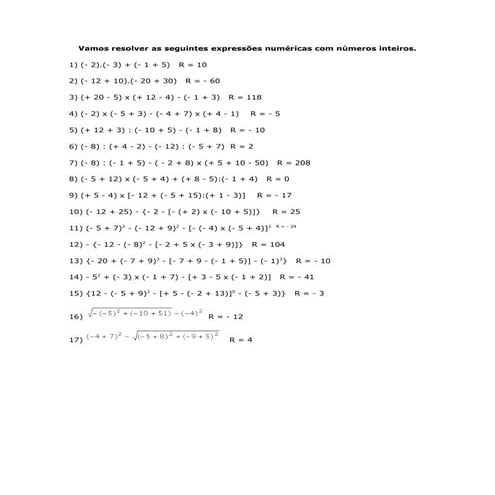 Expressões para os Alunos