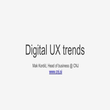 Digital UX trends 2017