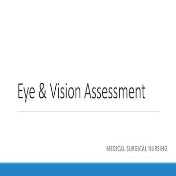 Eye & Vision Assesment